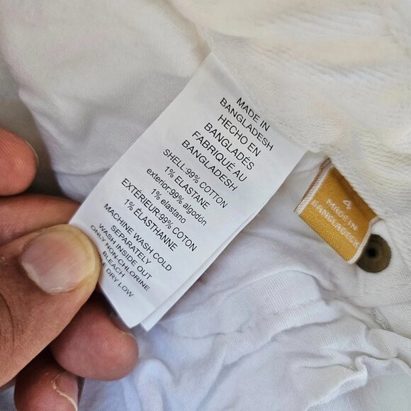 Michael Kors Women Jeans White Cotton Denim Jeans Size 4 - Picture 11 of 11